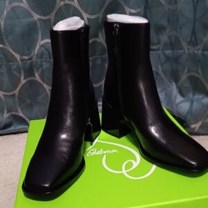 Sam Edelman Winnie Black Leather Ankle boots